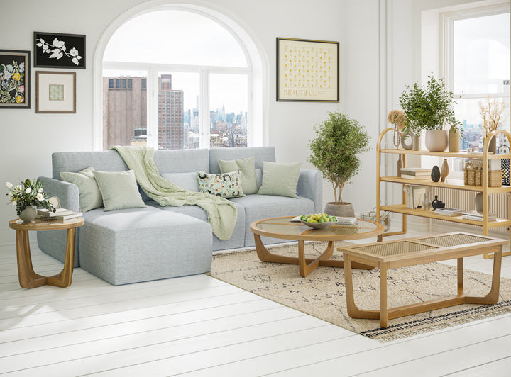 Modular Sectional Sofa with Ottoman