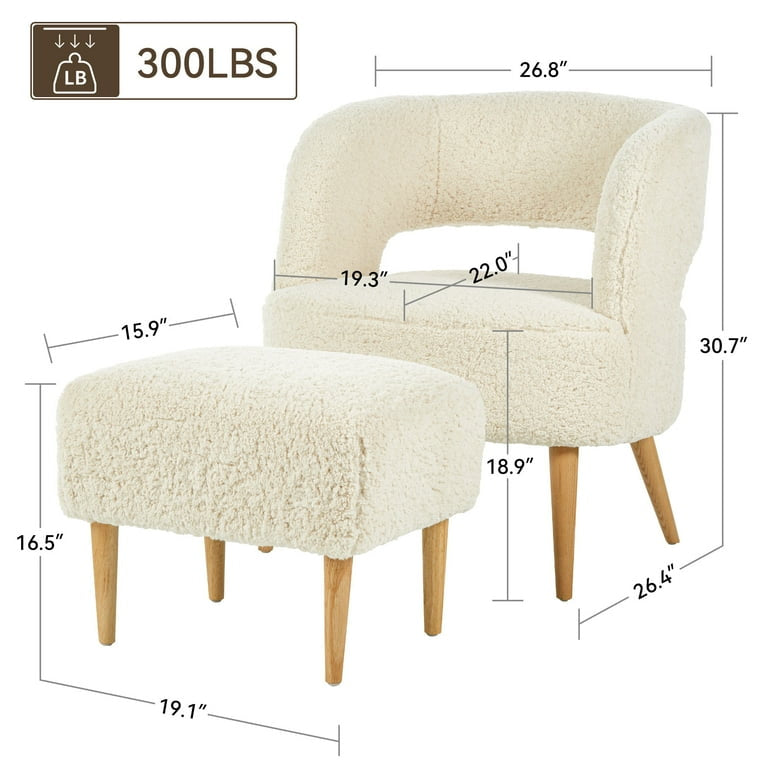 Gericco Accent Chair with Ottoman