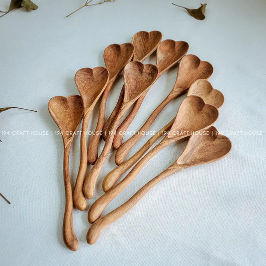 Wiggly Heart-Shaped Wooden Spoon - Home Decor and Gifts